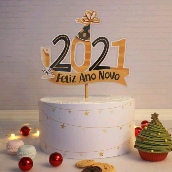 Topo de Bolo Ano Novo
