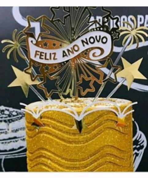 Topo de Bolo Ano Novo