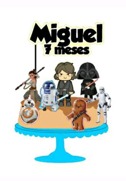 Topo de Bolo Star Wars