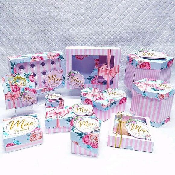 2 Kit Dia das Mães Floral Azul
