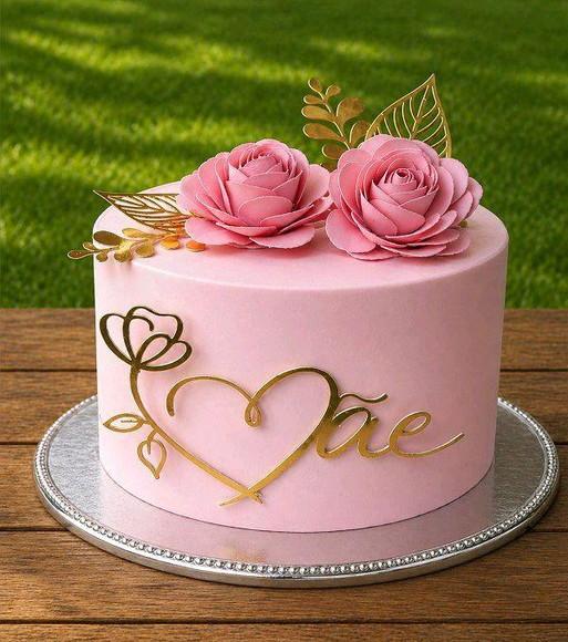 Topo de Bolo Mãe com Rosas 2026