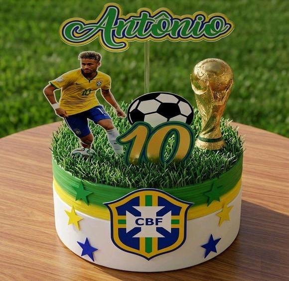 Topo de Bolo Brasil Neymar