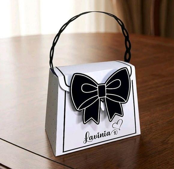 Cx Bolsa Laço Preto em pdf Png Studio