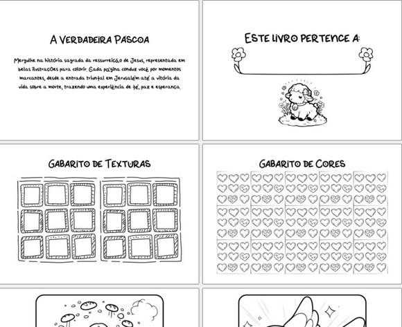 Meu Livro de Colorir Verdadeira Páscoa em Pdf