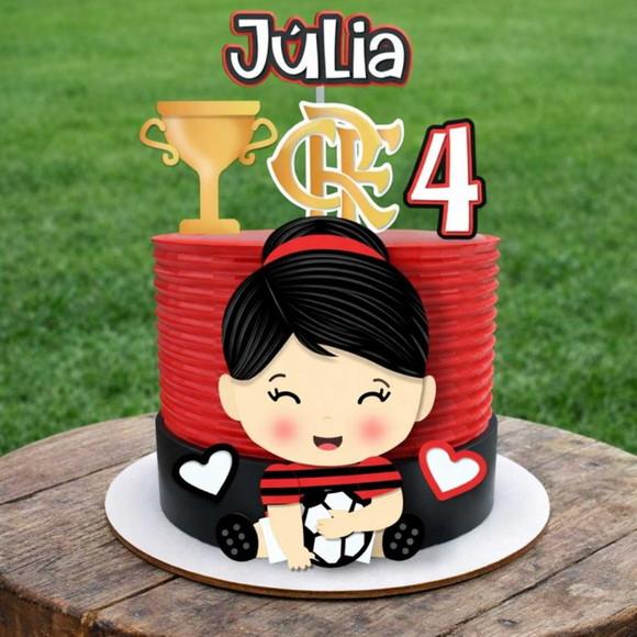 Topper Flamengo Menina Cute