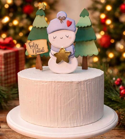 Topo Boneco de Neve em Camadas