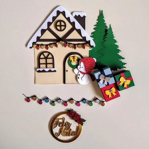 Topo Casinha e Boneco de Neve