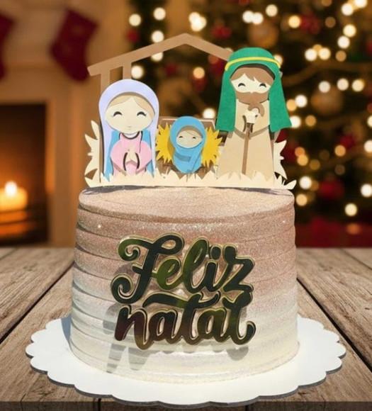 Topo Presépio em Camadas Feliz Natal