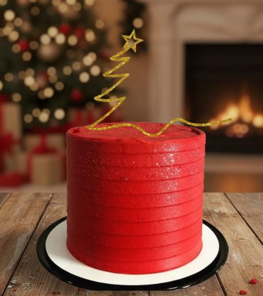 Topo Silhueta Arvore de Natal Dourada