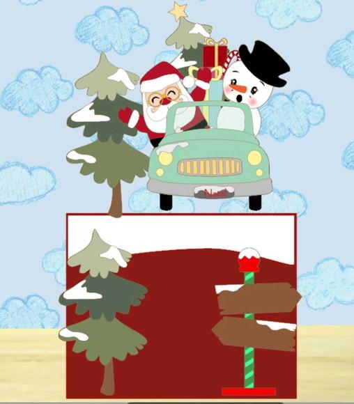 Topo Papai Noel e Boneco Neve no Carro