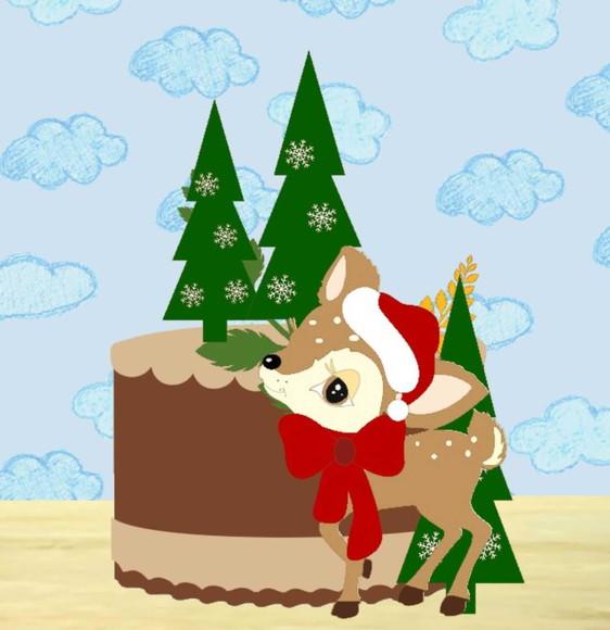 Topo Rena com Laço Natal