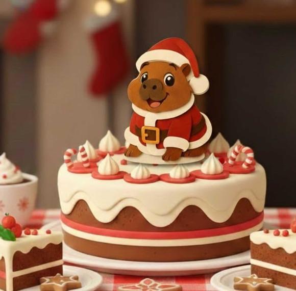 Topo Capivara Vestida Natal Camada