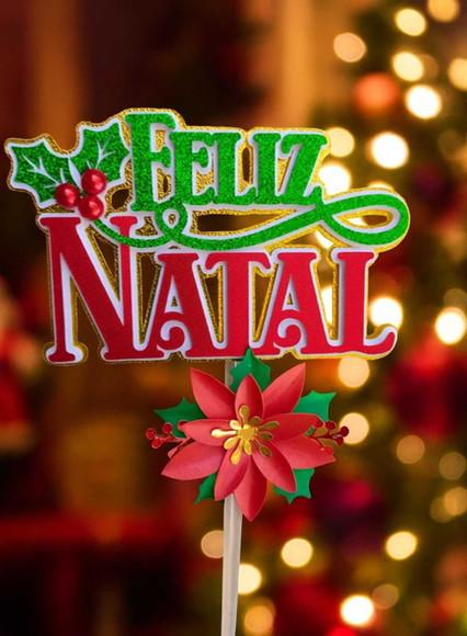 Topo de Bolo 1 Feliz Natal 2025
