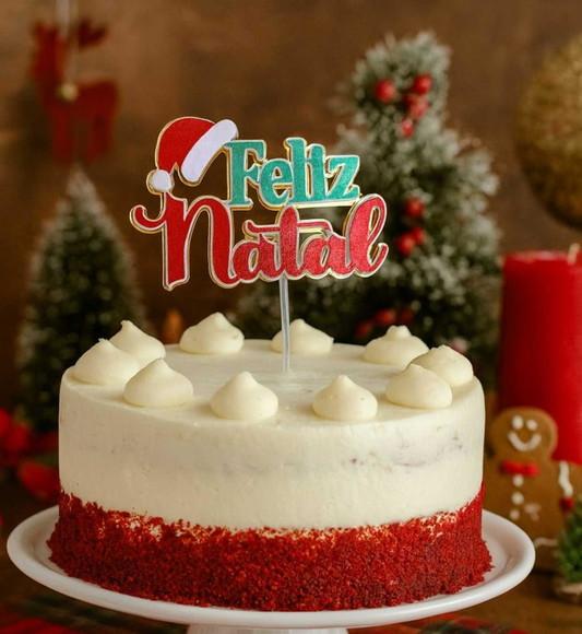 Topo de Bolo 12 Feliz Natal 2025