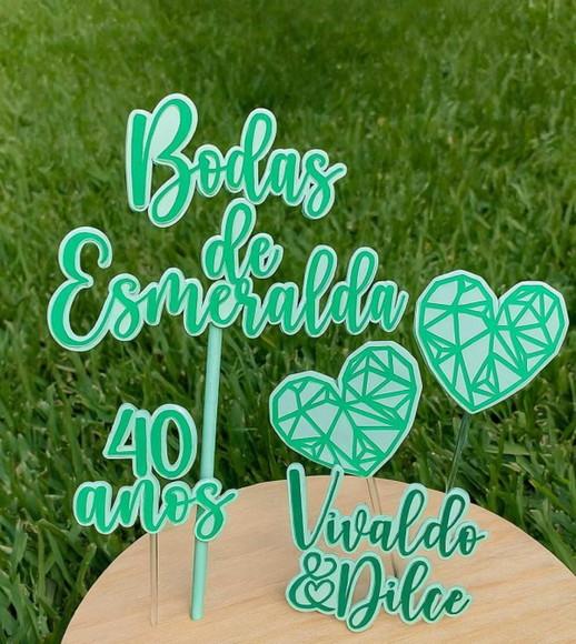 Topo Bodas de Esmeralda 40 Anos