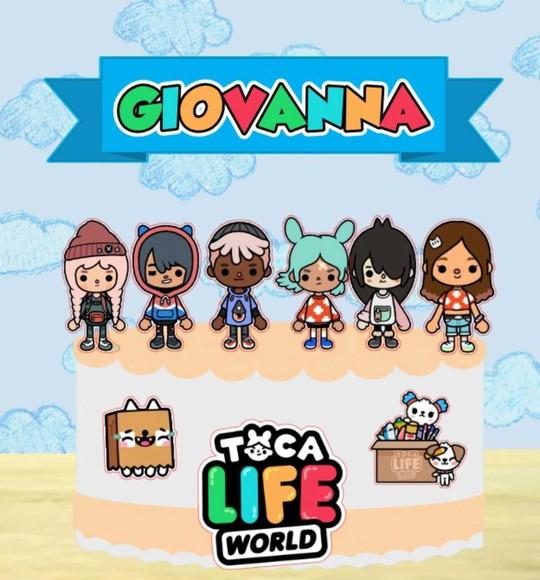 Topo de Bolo Toca Life World 3