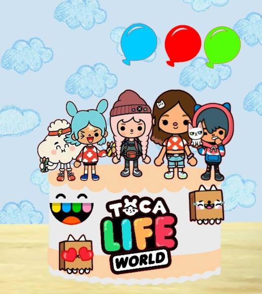 Topo de Bolo Toca Life World 2