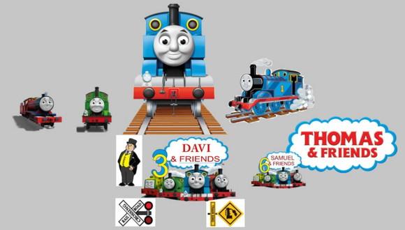 Topo de Bolo Thomaz o Trem