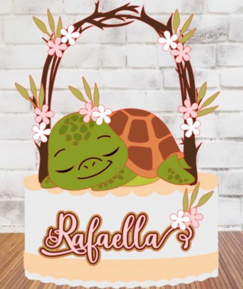 Topo de Bolo Tartaruguinha Dormindo