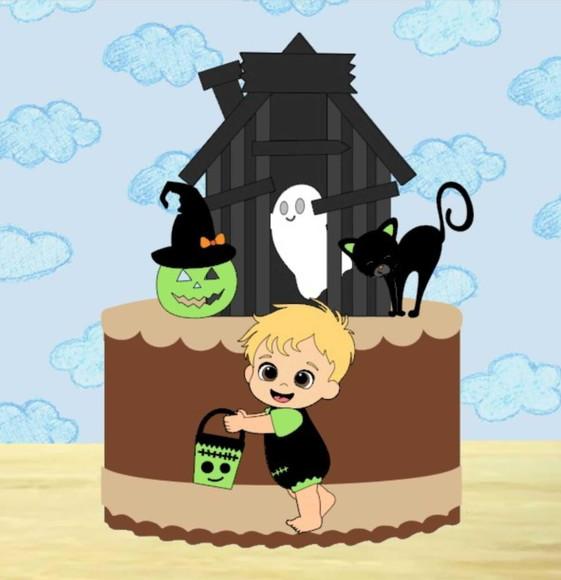 Topo Halloween Frank Bebê