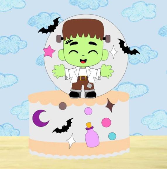 Topo de Bolo Baby Frank Feliz
