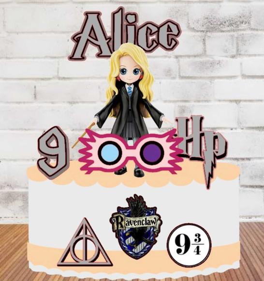 Topo de Bolo Luna Lovegood