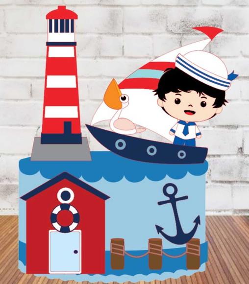 Topo de Bolo Pequeno Marinheiro