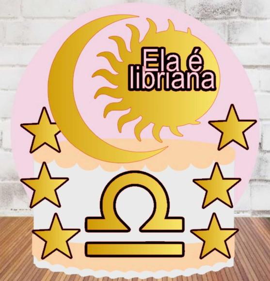 Topo de Bolo Signos Libra