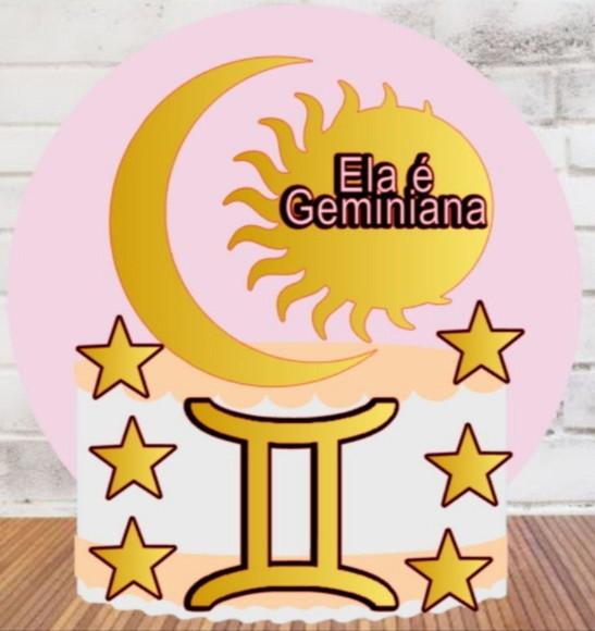 Topo de Bolo Signos Gêmeos