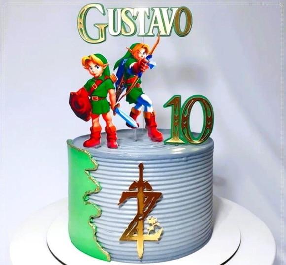 Topo de Bolo Zelda
