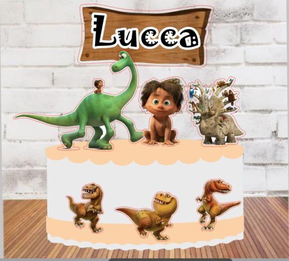 Topo de Bolo Amigo Dinossauro