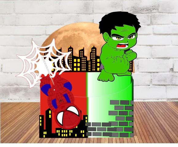 Topo Hulk e Homem Aranha Cute
