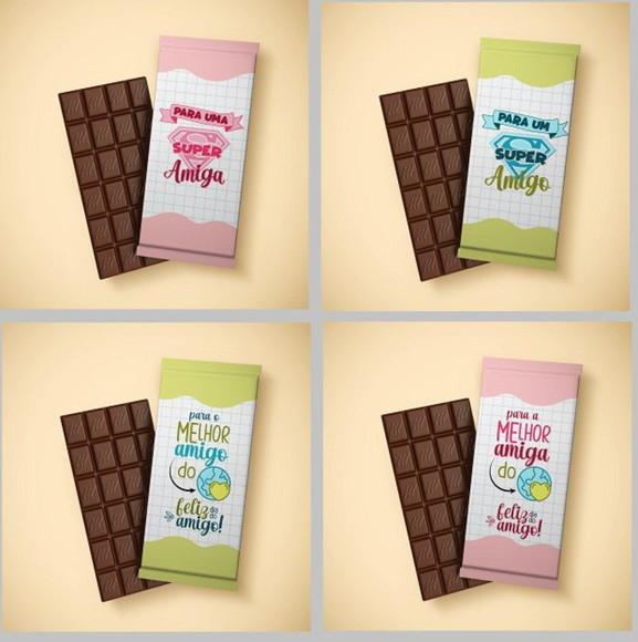Barra de Chocolate 90 G Amigos em pdf e Png
