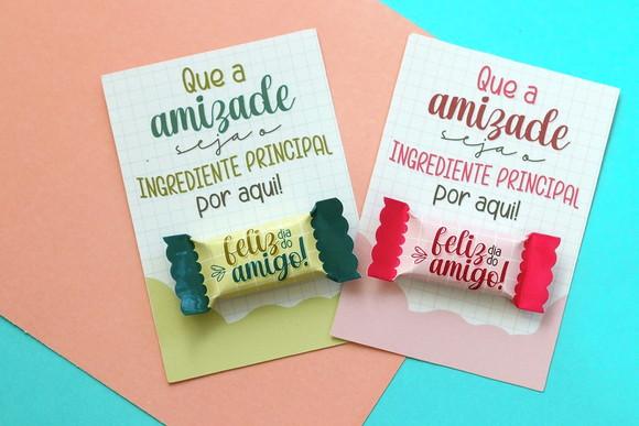 Card e Bala Dia do Amigo 1 em pdf e Png