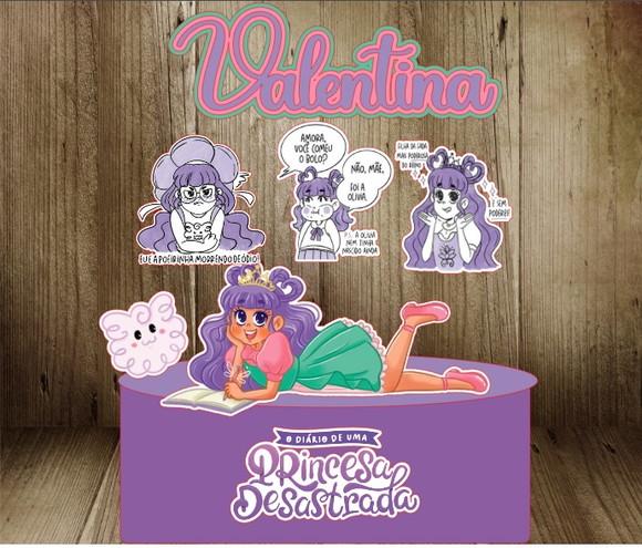 Topo de Bolo Princesa Desastrada
