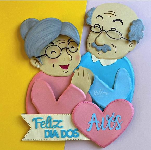 Arquivo Feliz Dia dos Avós pdf e Dxf