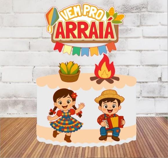 Topper Vem Pro Arraiá Luxo