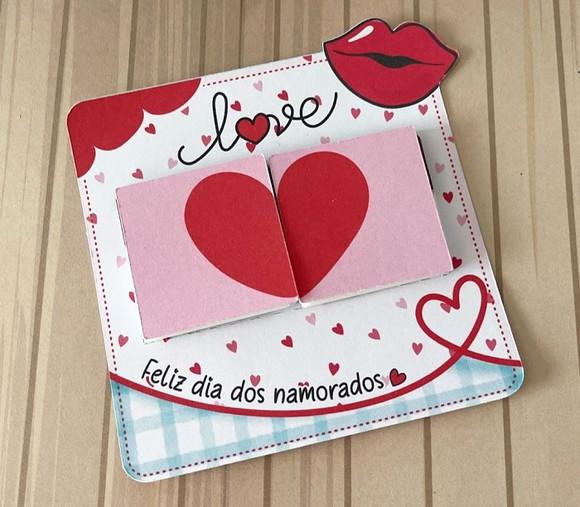 Card Mini Tablete Chocolate Namorados l 2024