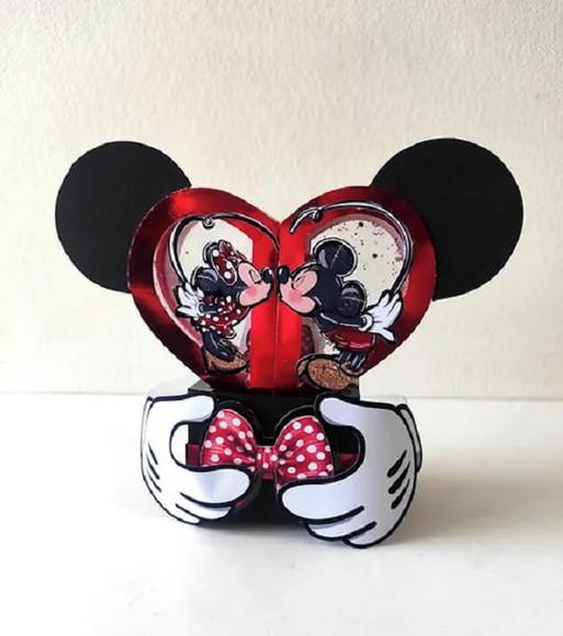 Coração Tic Tac Mickey Minnie