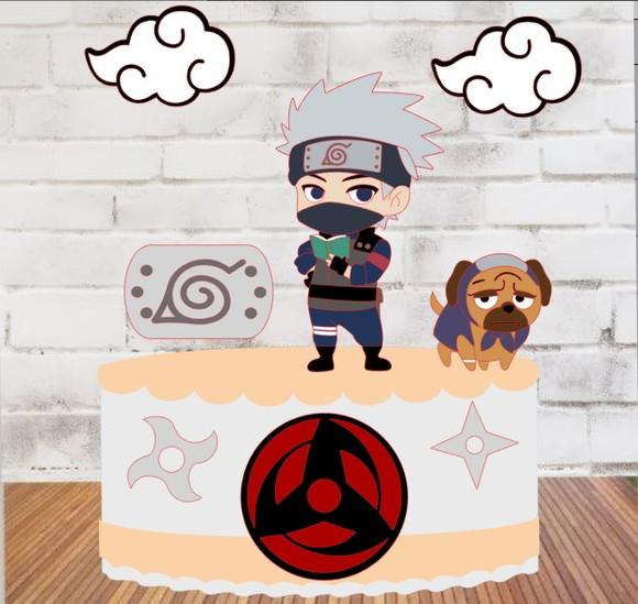 Topo de Bolo Kakashi Cute