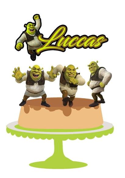 Topo de Bolo Shrek