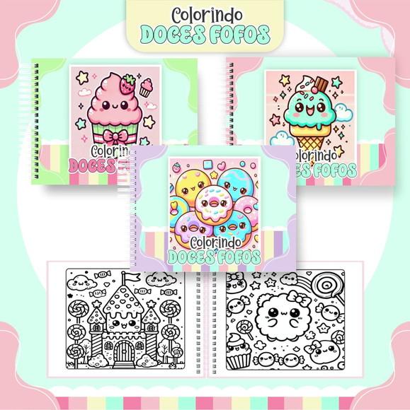 Colorindo os Doces Fofos em pdf