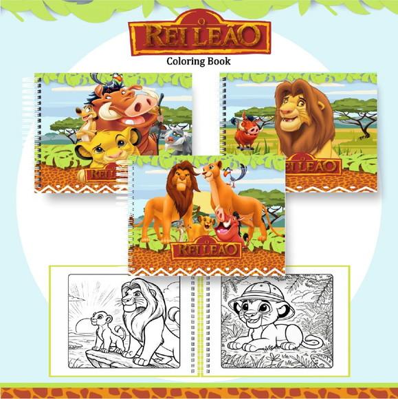 Colorindo com o Rei em Leão em Pdf