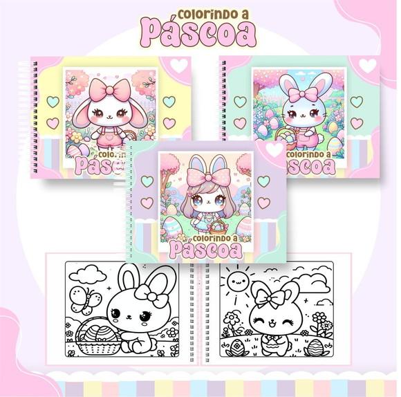 Colorindo a Páscoa Meninas em pdf