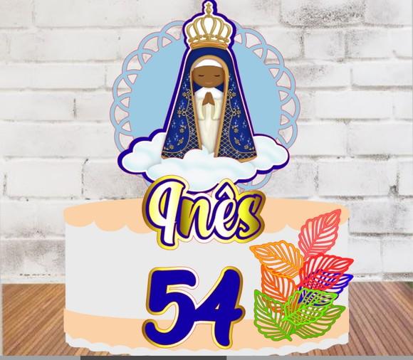 Topo Nossa Senhora com Folhas