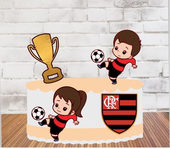 Topo Menino e Menina Embaixadinha Mengo