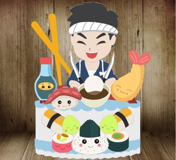 Topo Japonês Sushi