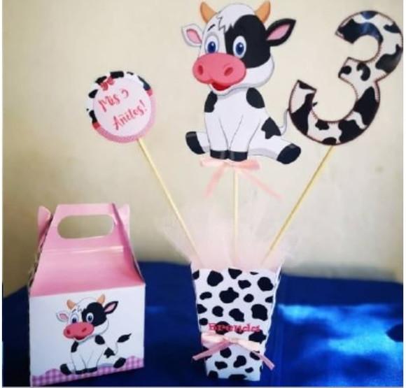 Topo Vaquinha Cx Milk e Cachepo