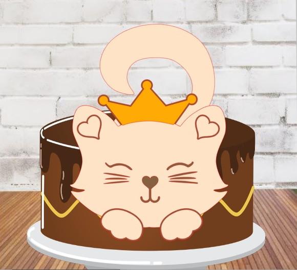 Topo Gatinha Princesa