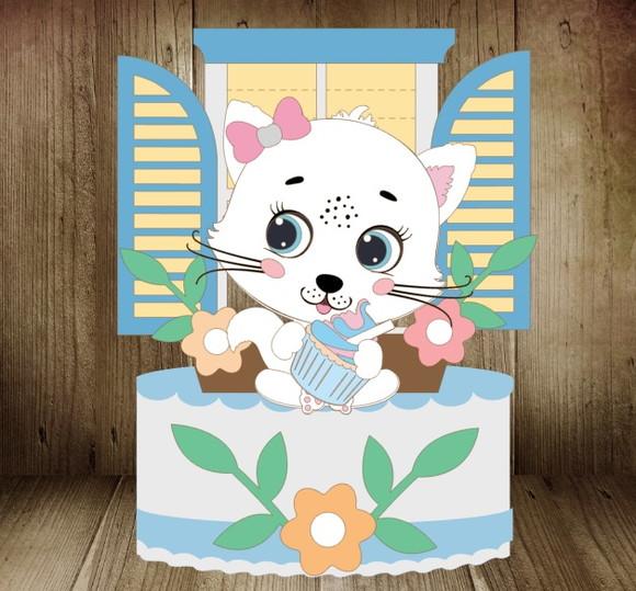 Topo Gatinha na Janela